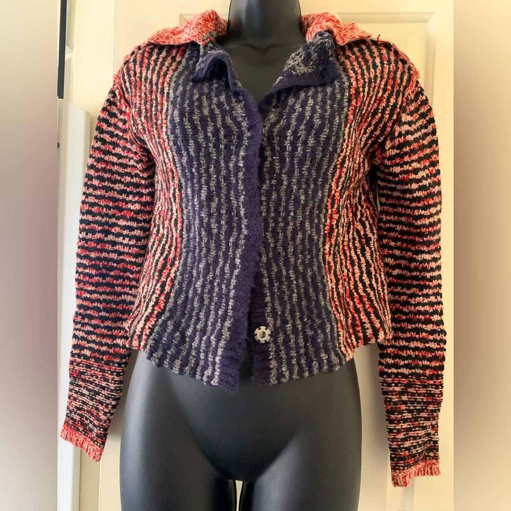 New Free People Long Sleeve Split Back Sweater Sz XS